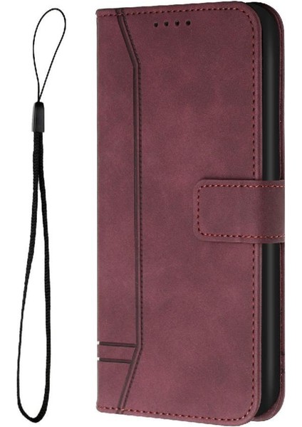 Oppo A5 2020 Flip Folio Cüzdan Için Telefon Kılıfı Pu Deri El Kayışı Kart (Yurt Dışından)
