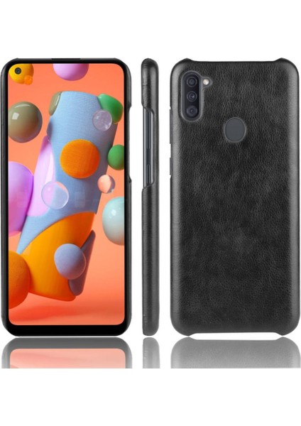 Samsung Galaxy A11 Lychee Desen Anti Scratch Koruyucu Için Retro Kılıf (Yurt Dışından)