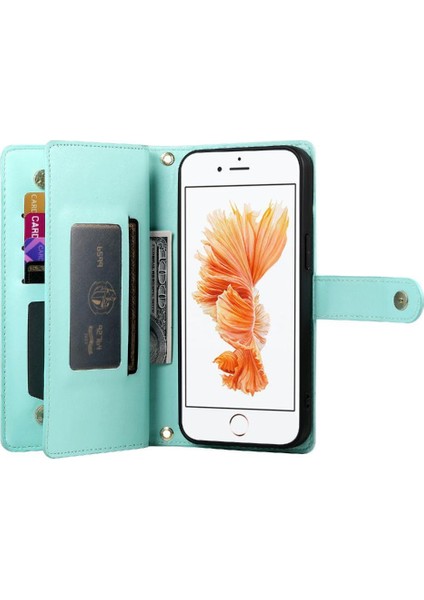 IPhone 7/8 Cüzdan Çok Fonksiyonlu Standı Iş Crossbody Için Flip Case (Yurt Dışından)