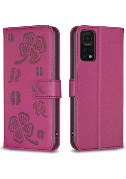Xiaomi Mi 10T Için Flip CASE/10T Pro Kart Yuvaları Tutucu Kickstand Yonca Pu (Yurt Dışından)