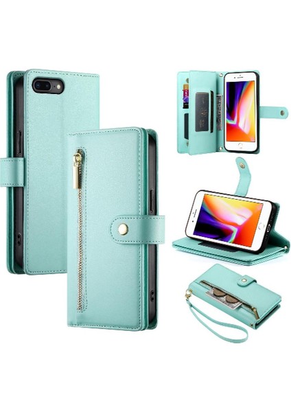 IPhone 6 Için Flip Case Artı Çok Fonksiyonlu Kart Yuvaları Bilek Kayışı Cüzdan (Yurt Dışından)