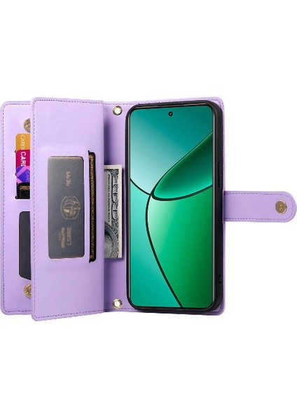 Realme 12 Artı Cüzdan Bölmesi Kickstand Için Flip Case Çok Fonksiyonlu (Yurt Dışından) fiyatları