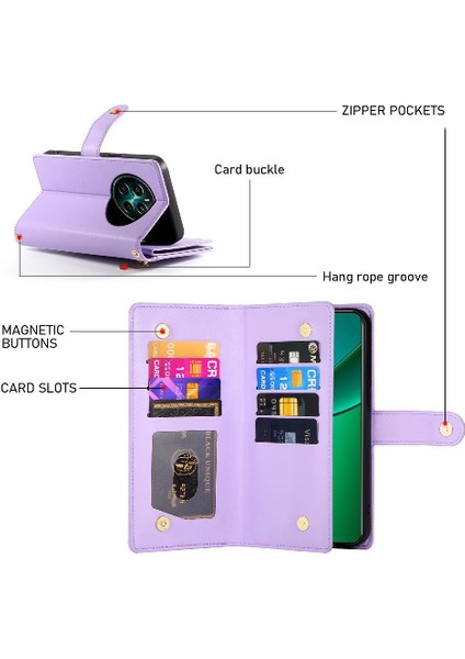 Realme 12 Artı Cüzdan Bölmesi Kickstand Için Flip Case Çok Fonksiyonlu (Yurt Dışından) fırsatları