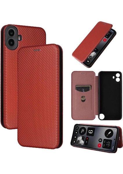 Nothing Flip Case Cmf Telefon 1 Tam Koruma Manyetik Karbon Fiber (Yurt Dışından)