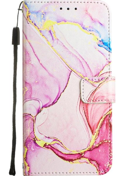 Tecno Camon 30 Pro 5g Mermer Desen Pu Deri Kickstand Cüzdan Için Kılıf (Yurt Dışından)