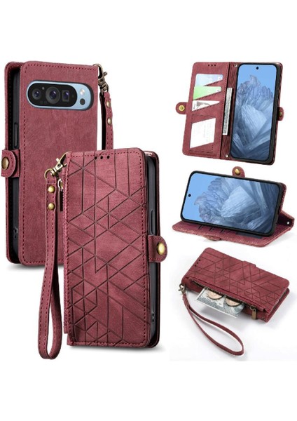 Google Piksel 9 Pro Xl Flip Kapak Için Flip Case Darbeye Basit Iş (Yurt Dışından)