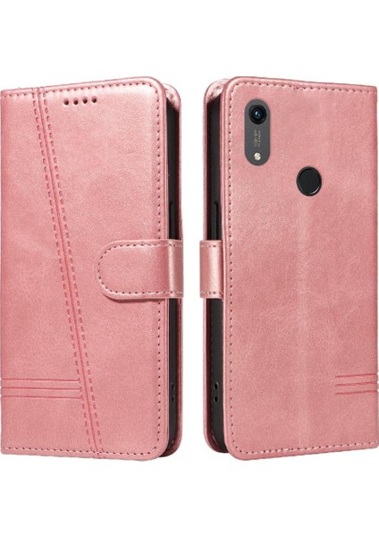 Huawei Y6 2019 Cüzdan Telefon Kılıfı Için Filp Durumda Preslenmiş Pu Deri ile (Yurt Dışından)