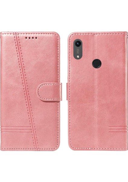 Huawei Y6 2019 Cüzdan Telefon Kılıfı Için Filp Durumda Preslenmiş Pu Deri ile (Yurt Dışından)