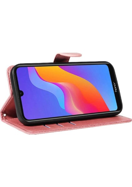 Huawei Y6 2019 Cüzdan Telefon Kılıfı Için Filp Durumda Preslenmiş Pu Deri ile (Yurt Dışından)