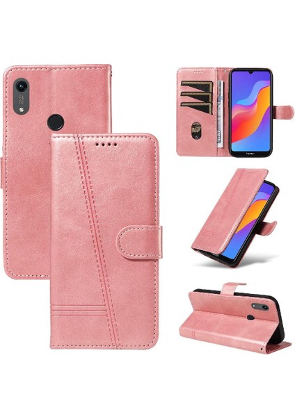 Huawei Y6 2019 Cüzdan Telefon Kılıfı Için Filp Durumda Preslenmiş Pu Deri ile (Yurt Dışından)