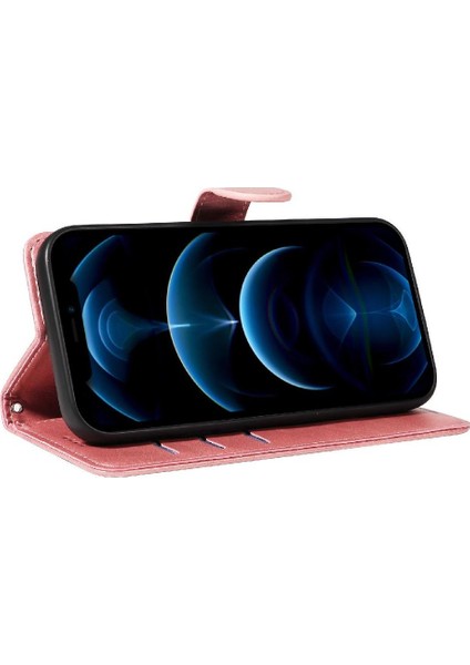 Kredi Kartı Yuvası ile IPhone 12/12 Pro Için Filp Durumda Cüzdan Telefon Kılıfı Pu (Yurt Dışından)