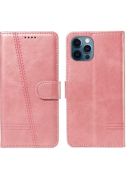 Kredi Kartı Yuvası ile IPhone 12/12 Pro Için Filp Durumda Cüzdan Telefon Kılıfı Pu (Yurt Dışından)