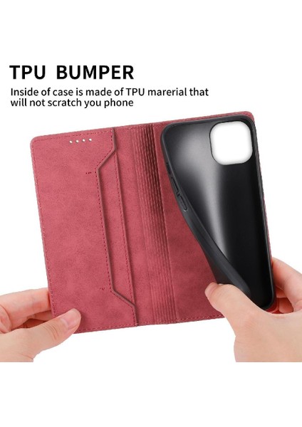 IPhone 13 Için Flip Case Darbeye Kickstand Tpu Iş Rahat Kart Yuvası (Yurt Dışından) indirimleri