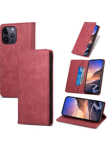 IPhone 14 Için Flip Case Pro Max Kart Yuvası Tpu Iş Rahat Kickstand (Yurt Dışından)