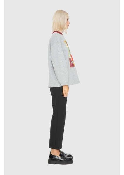 Baski ve Nakiş Detayli Sweatshirt fiyatları