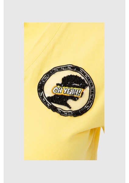 Nakış Logo Detaylı Sarı T-Shirt fiyatları