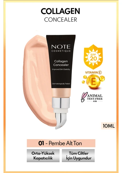 Collagen Concealer 01 Kolajen İçerikli SPF 20 Göz Altı Kapatıcısı