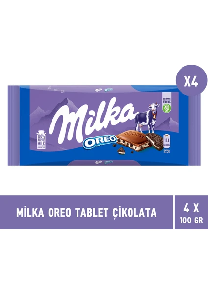 Oreo Tablet Çikolata 100 gr - 4 Adet