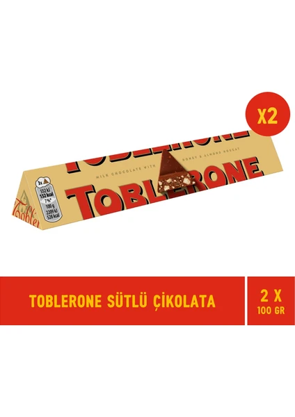 Sütlü Tablet Çikolata 100 gr - 2 Adet