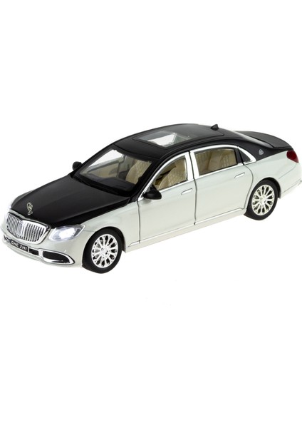 1:24 Ölçek Die-Cast Model Metal Araba Süper Sedan Siyah Işıklı fırsatları