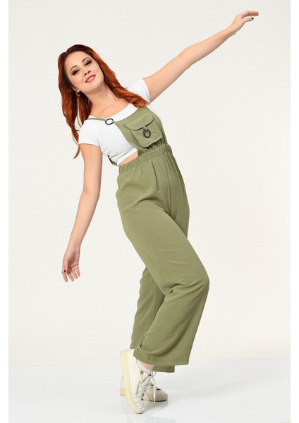 Big Dart Jeans Big Dart Askılı Bahçıvan Tulum - Yeşil Yeşil - 42