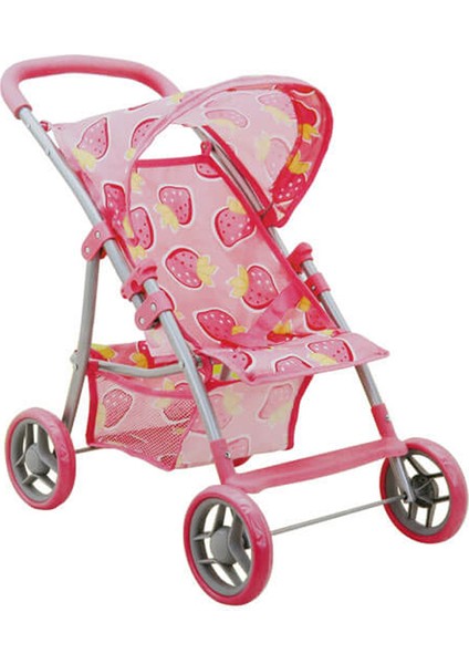 Oyuncak Metal Baston Puset Katlamalı Çocuk Puseti Çilek