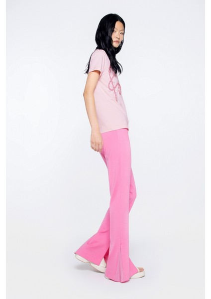 Yazı Detaylı Pembe Tshirt fiyatları
