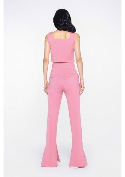 Yıldız Pleksi Detaylı Pembe Crop modelleri