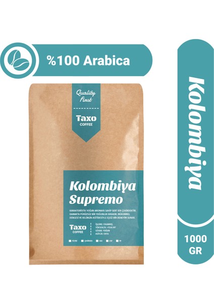Kolombiya Supremo Filtre Kahve 1kg