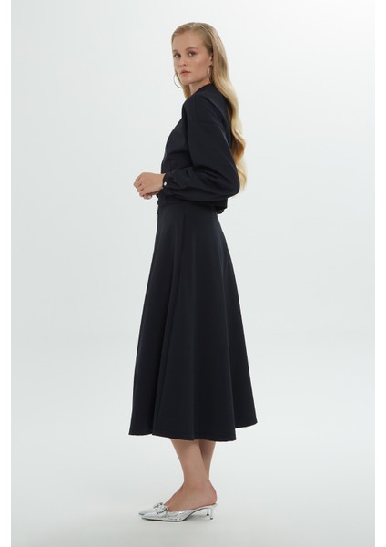Uzun Kollu Siyah Oversize Sweatshirt