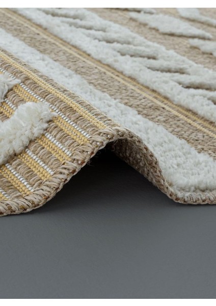 Marakeş 676 Sarı Kolay Temizlenen Dekoratif Bohem Sisal Jüt Hasır Halı fiyatları