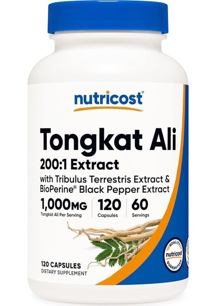 Nutricost Tongkat Alı + Tribulus 120 Capsules