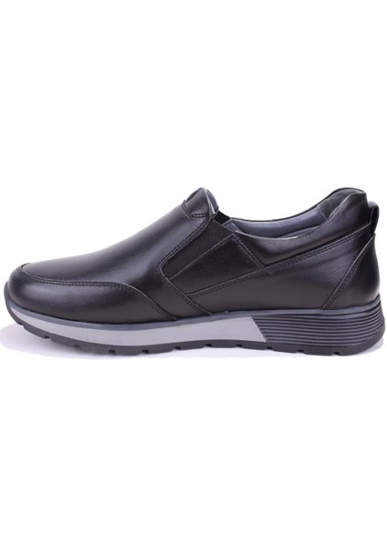 DMA08-1060 Siyah Ortopedik Günlük Erkek Deri Ayakkabı modelleri
