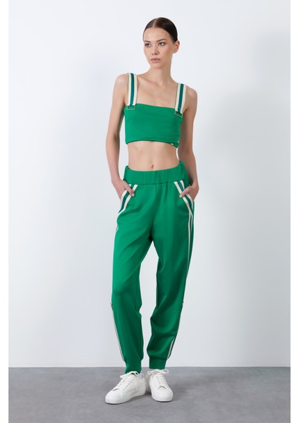 Askılı Yeşil Crop Top