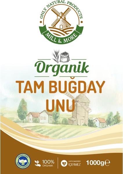 Organik Tam Buğday Unu 1 kg