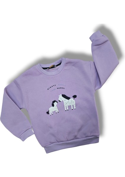 Alg Zebra Baskılı 3 Iplik Şardonlu Sweat 3/7