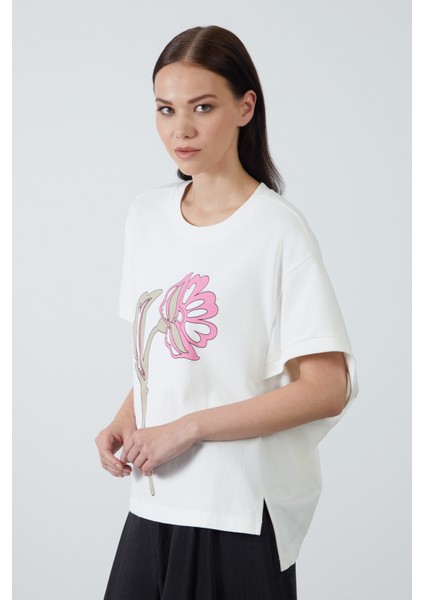 Kısa Kollu Basic Beyaz Tshirt