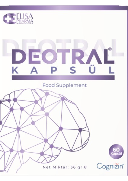60 Kapsül, Sitikolin, Fosfatidilserin, Mg, Zn, Se, Folik Asit, L-Theanine, B Vitamini İçeren Takviye Edici Gıda