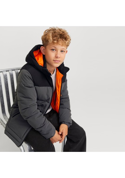 Jack & Jones Çocuk Rüzgara Dayanikli Kapüsonlu Puffer Mont - Otto