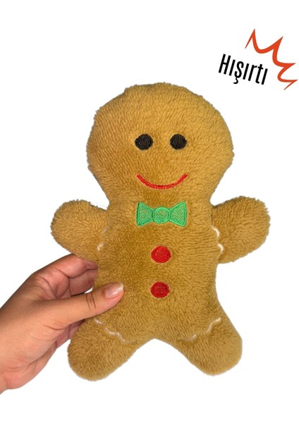 Yılbaşı Kurabiyesi Temalı Peluş Köpek Oyuncağı Hışırtı Sesli Peluş Kurabiye Köpek Oyuncağı
