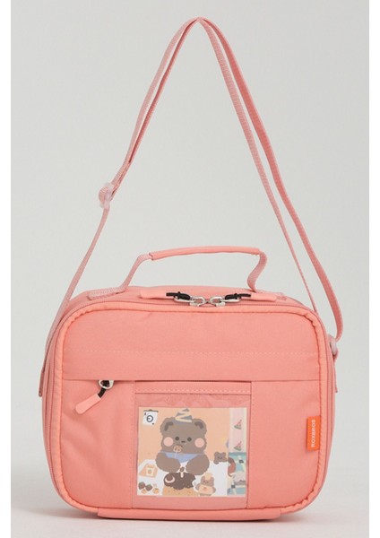 Kore Kawaii Tarzı Aksesuarlı Çocuk Beslenme Çantası - Isı Yalıtımlı Termoslu Beslenme Çantası