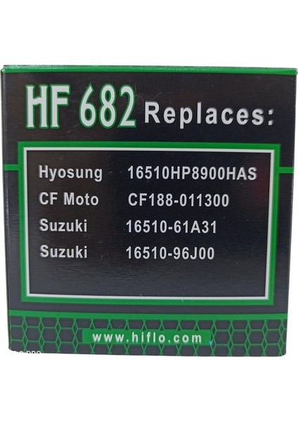 HF682 Yağ Filtresi HF682 Hıflo [cf Moto] NK400 - Cforce 450 - SR450 - CF625 - NK650 - MT650 [segway] Snarler 570 fırsatları