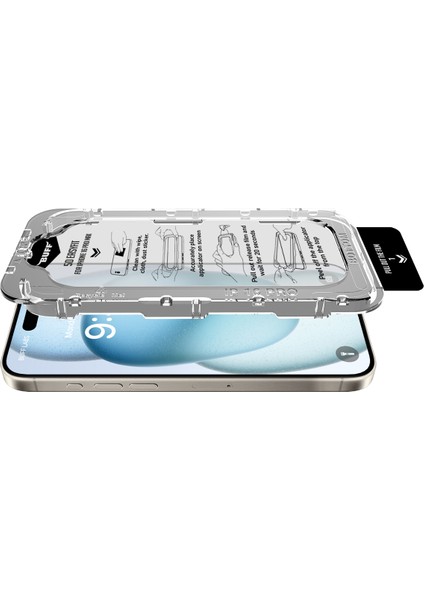 Buff iPhone 15 5d Glass Easyfit Ekran Koruyucu - Şeffaf fırsatları