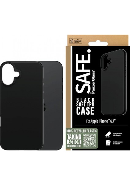 Safe. By Apple iPhone 16 Plus Tpu - Siyah Kılıf