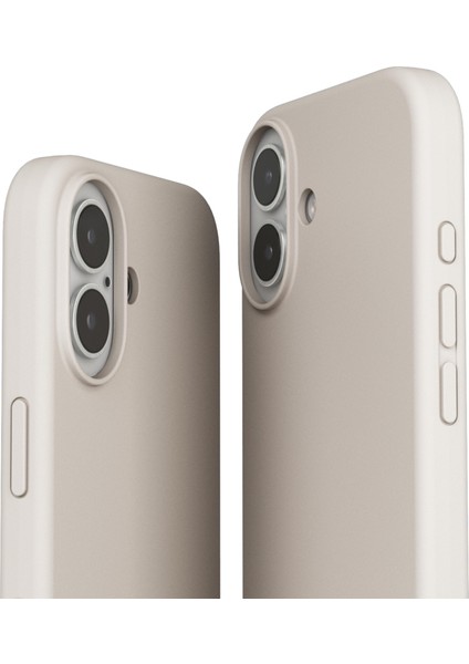 Yumuşak Silikon Kapak & Kılıf Apple iPhone 16 - Krem modelleri