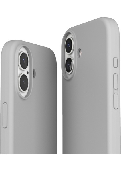 Yumuşak Silikon Kapak & Kılıf Apple iPhone 16 Plus - Açık Gri
