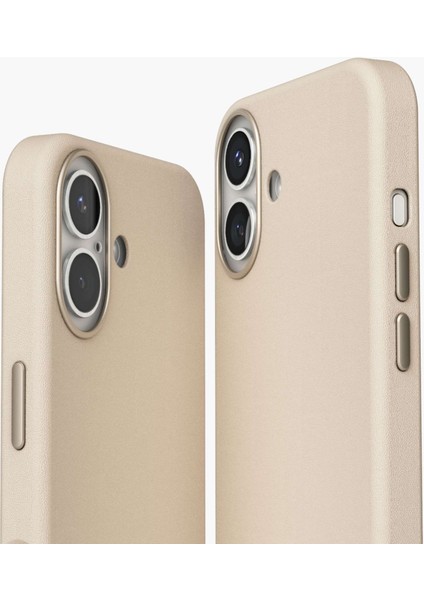 Deri Kılıf Apple iPhone 16 Plus Krem modelleri