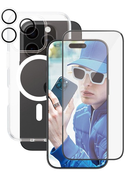 Care By Apple iPhone 16 Pro Flagship 3 In 1 Bundle Ekran & Kamera Koruyucu & Kılıf