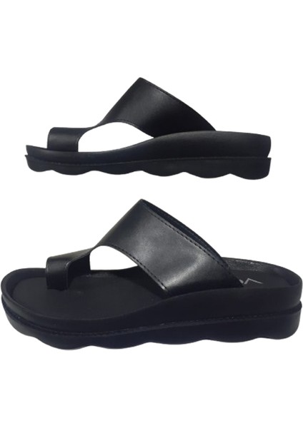 Kadın Siyah Cilt Casual Parmak Arası Terlik VG2301 fırsatları