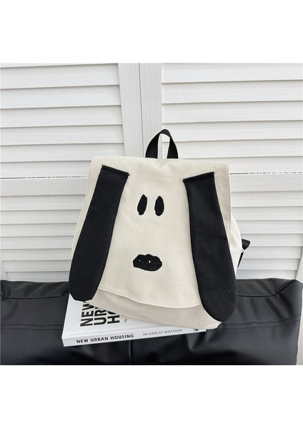Karikatür Keten Sırt Okul Çantası (Yurt Dışından)